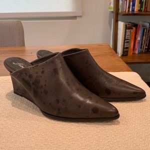 Free People Leather Slide Wedges